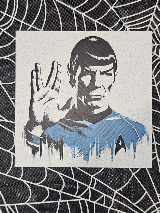 Mr. Spock, Star Trek, Leonard Nimoy 3D Printed Hueforge Fan Art