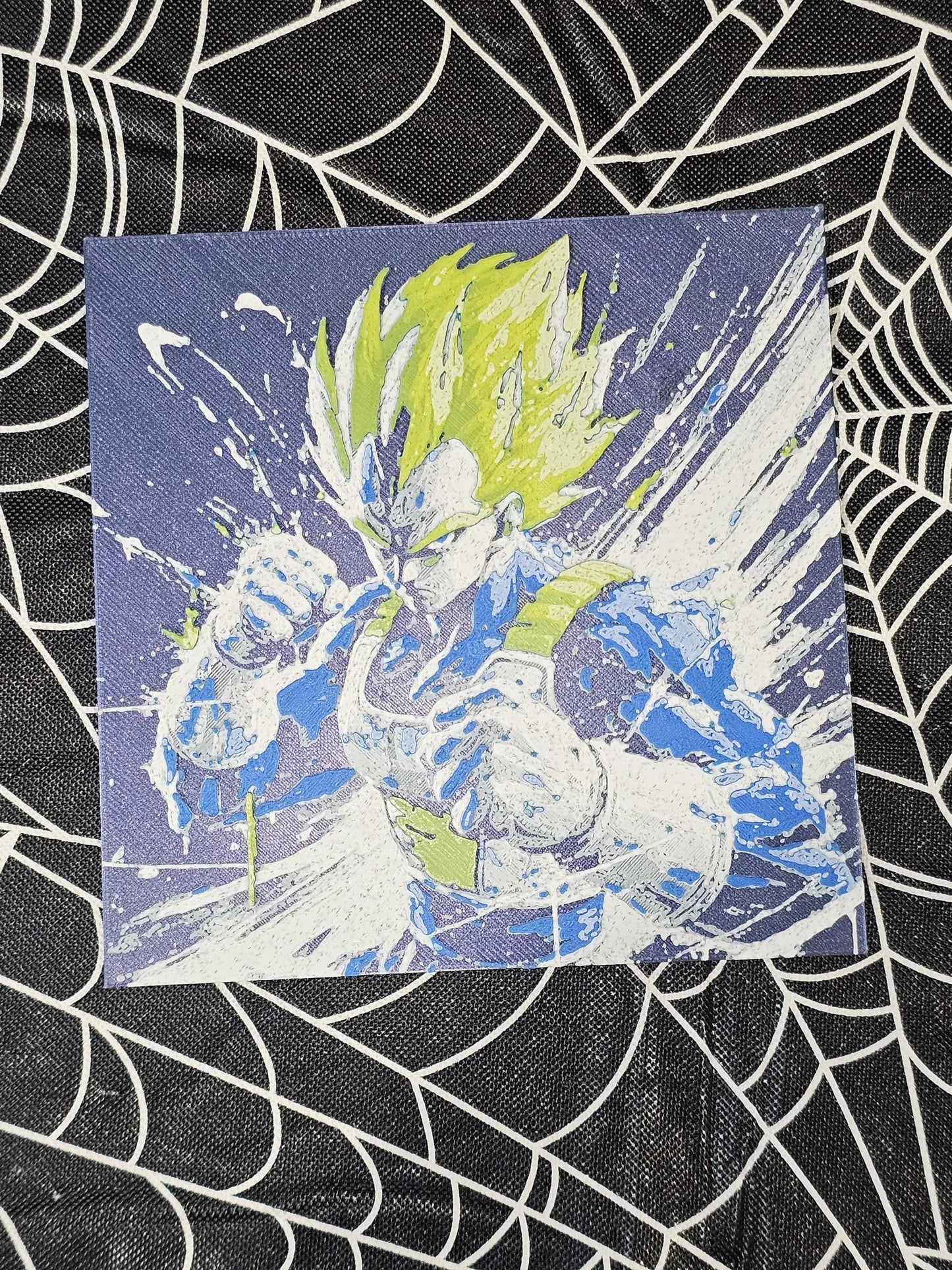 Goku Multicolor Black Color Shift Background 3D Printed Hueforge Fan Art