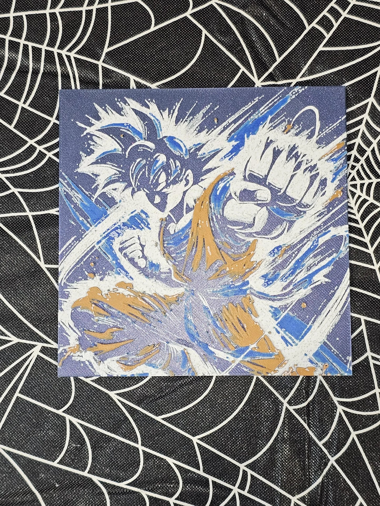 Goku Multicolor Black Color Shift Background 3D Printed Hueforge Fan Art