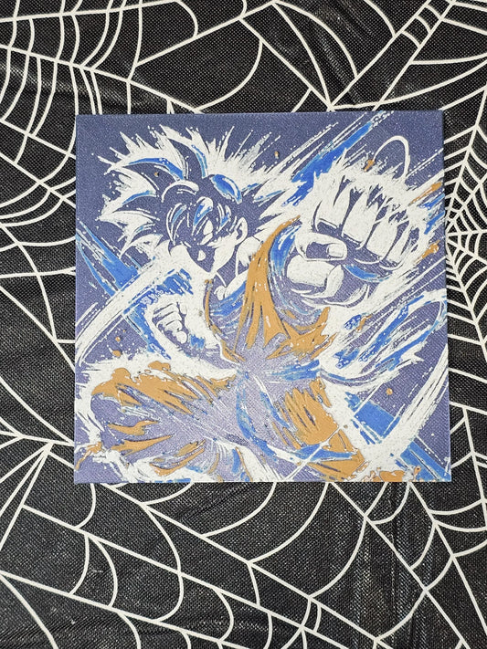 Goku Multicolor Black Color Shift Background 3D Printed Hueforge Fan Art