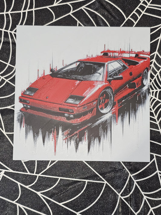 80's Lamborghini Diablo 3D Printed Hueforge Fan Art