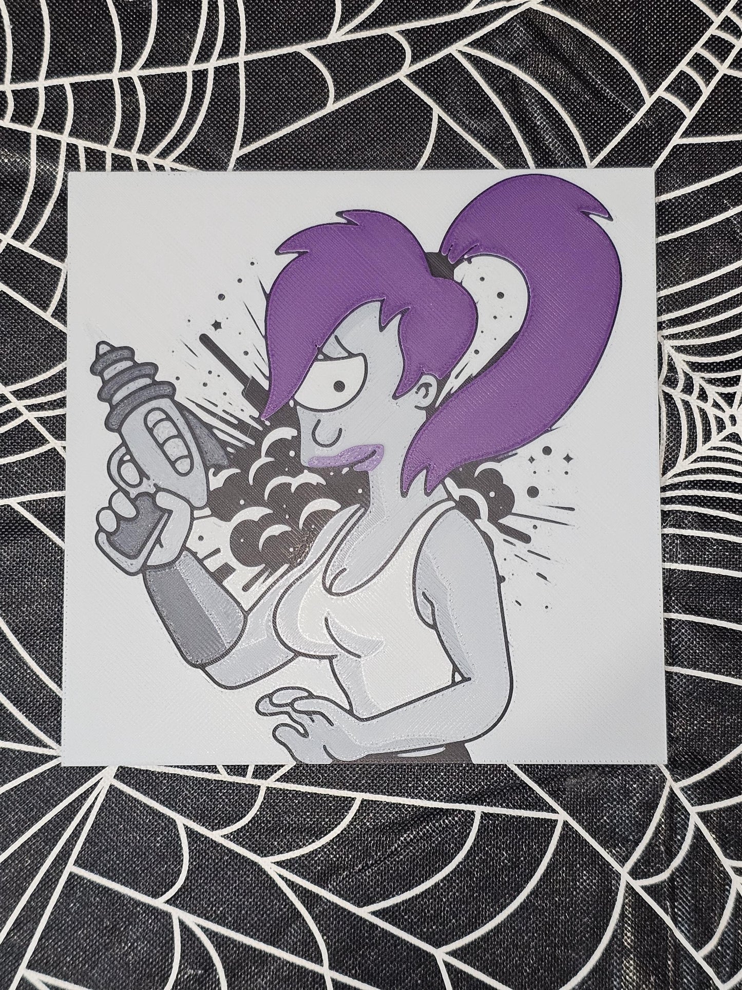 Leela, Futurama 3D Printed Hueforge Fan Art