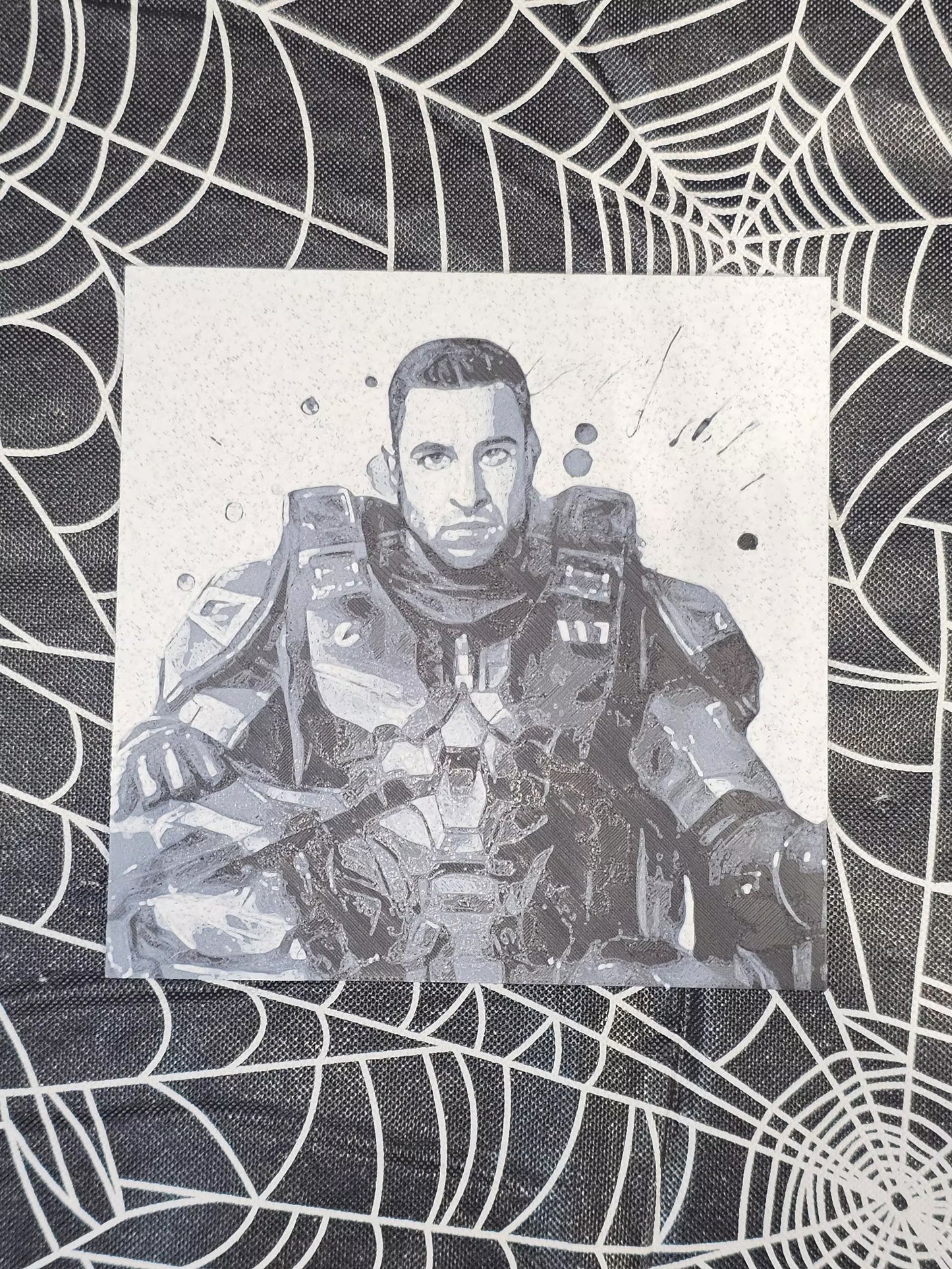 Master Chief, Pablo Schreiber, Halo 3D Printed Hueforge Fan Art