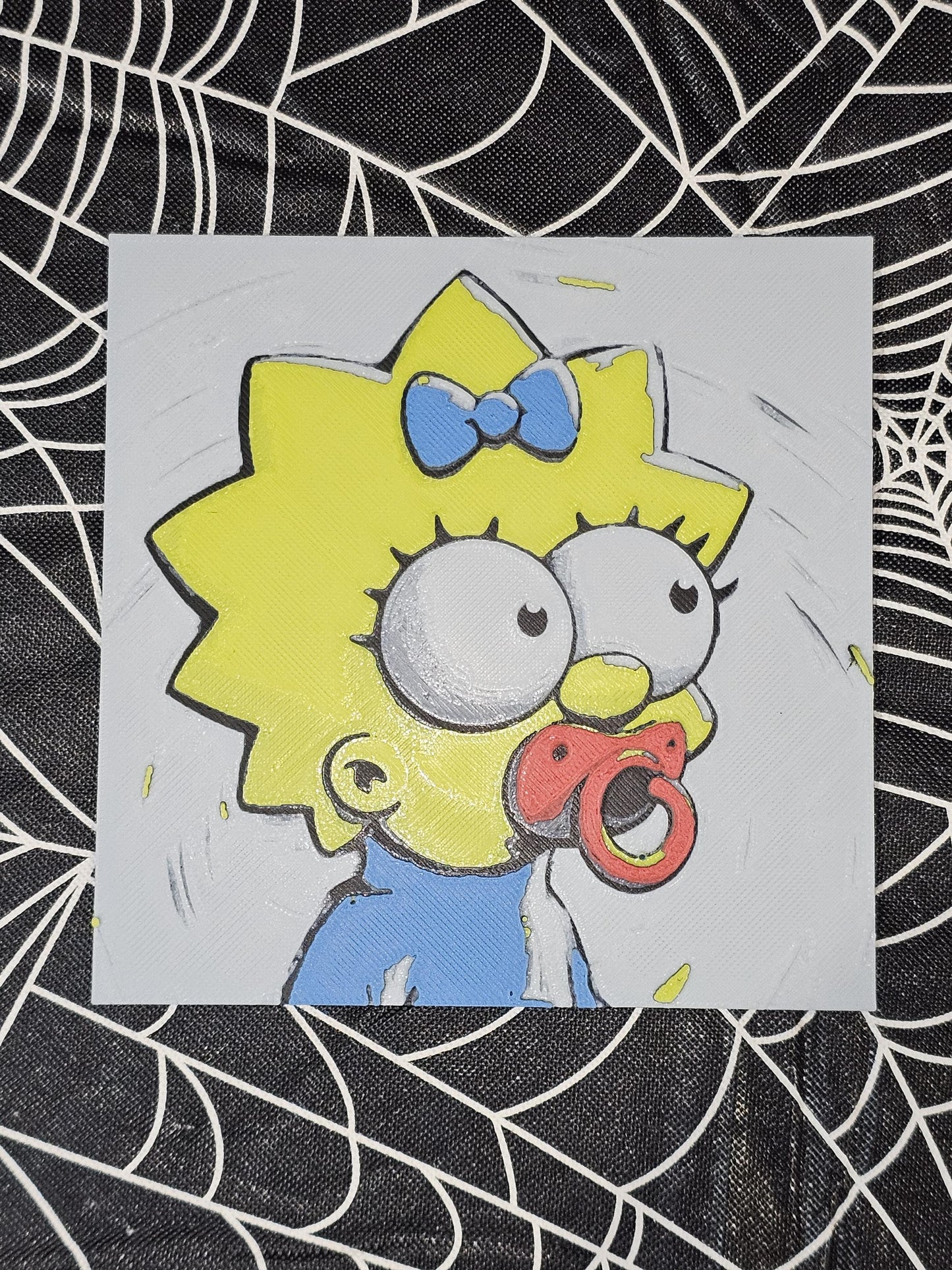 Maggie Simpson 3D Printed Hueforge Fan Art