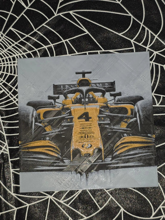 Ferrari Mclaren F1, #4, Lando Norris 3D Printed Hueforge Fan Art