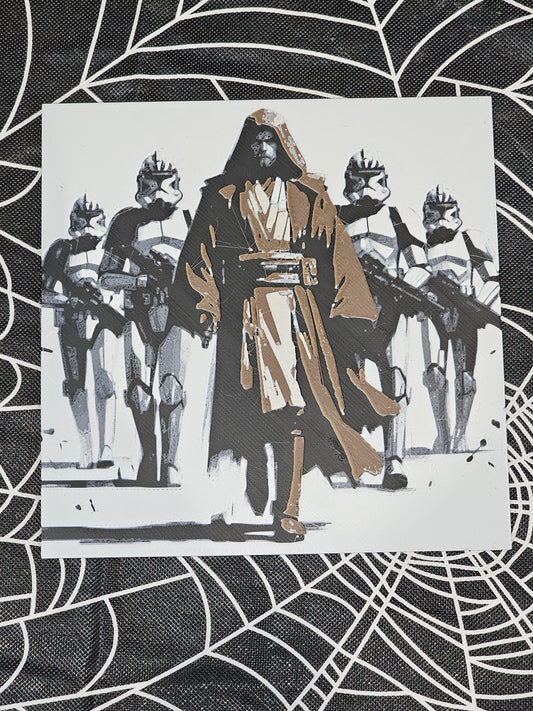 Obi-Wan with Clone Troops 3D Printed Hueforge Fan Art
