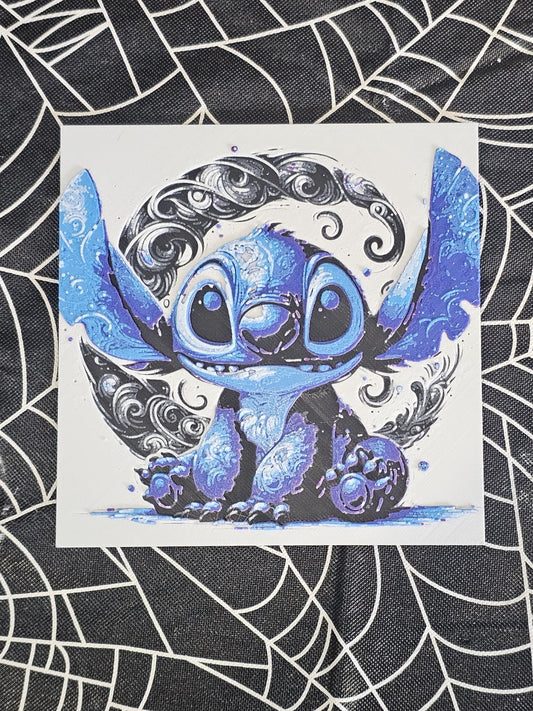 Stitch, Van Gogh Style, Lilo and Stitch 3D Printed Hueforge Fan Art