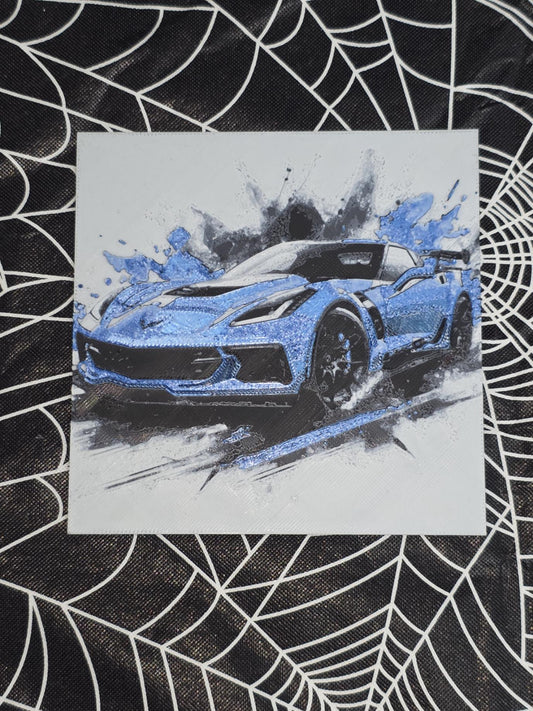 Chevrolet Corvette 3D Printed Hueforge Fan Art