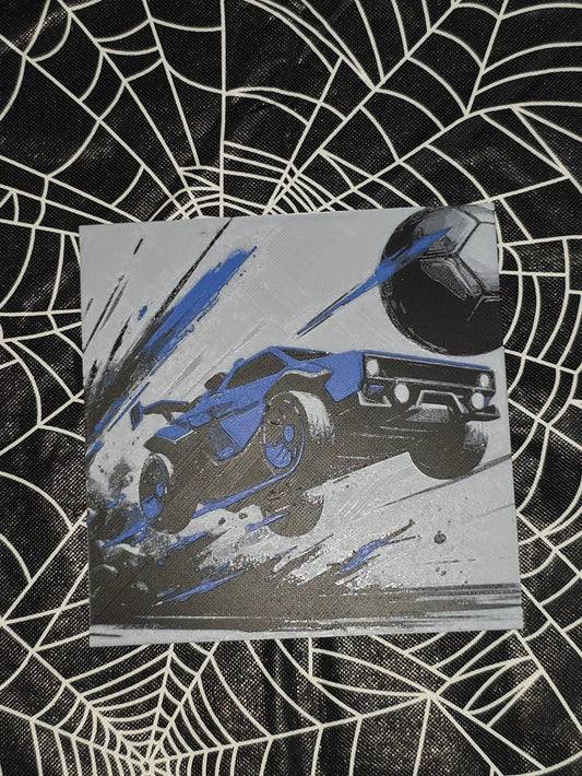 Rocket League Car 3D Printed Hueforge Fan Art