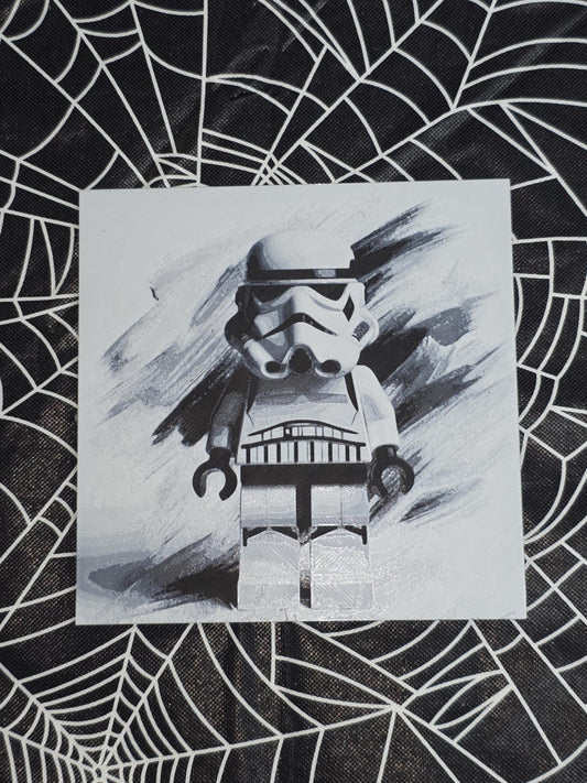 Lego Stormtrooper, Star Wars 3D Printed Hueforge Fan Art
