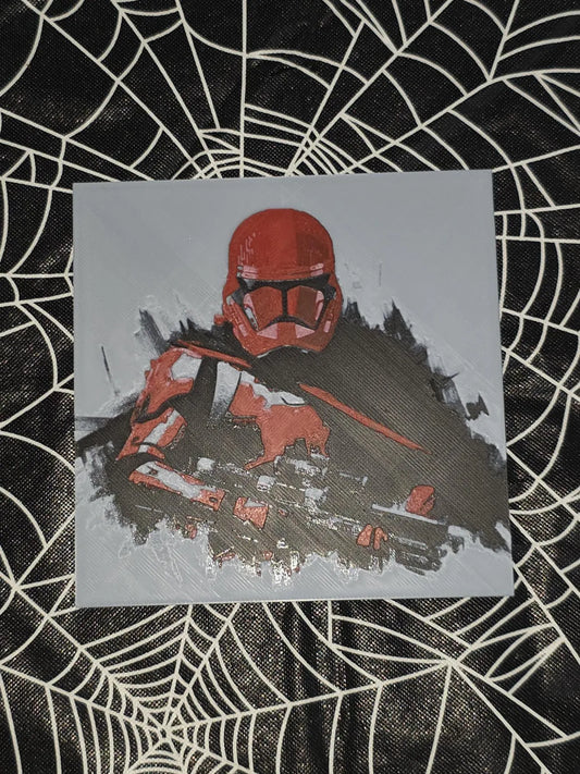 Sith Trooper, Star Wars 3D Printed Hueforge Fan Art