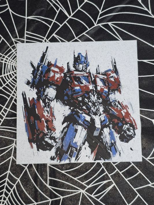 Optimus Prime, Transformers, Multicolor 3D Printed Hueforge Fan Art