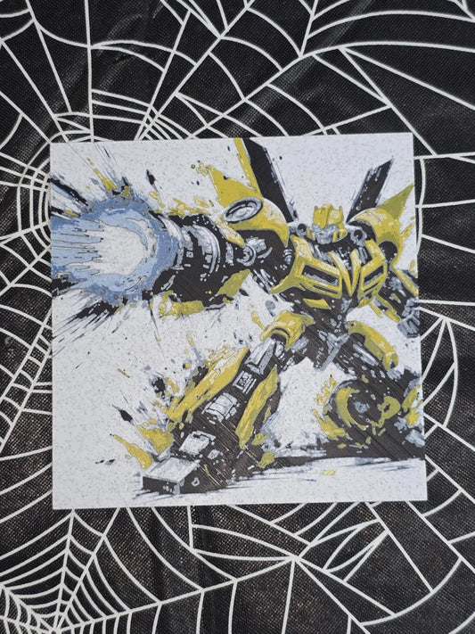 Bumblebee, Transformers, Multicolor 3D Printed Hueforge Fan Art