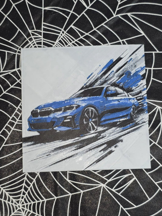 BMW 3 Serires 3D Printed Hueforge Fan Art