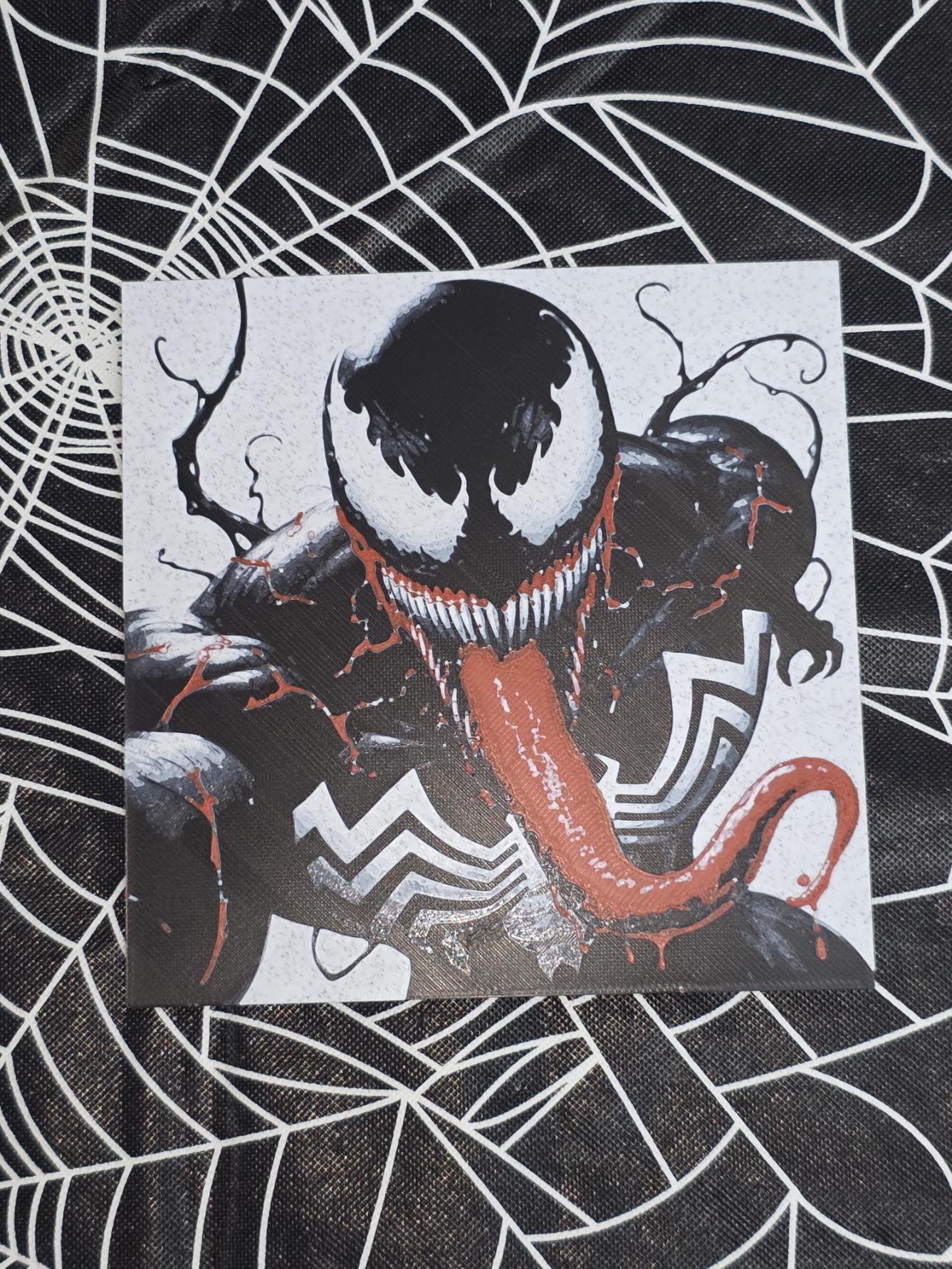 Venom, Long Tongue3D Printed Hueforge Fan Art