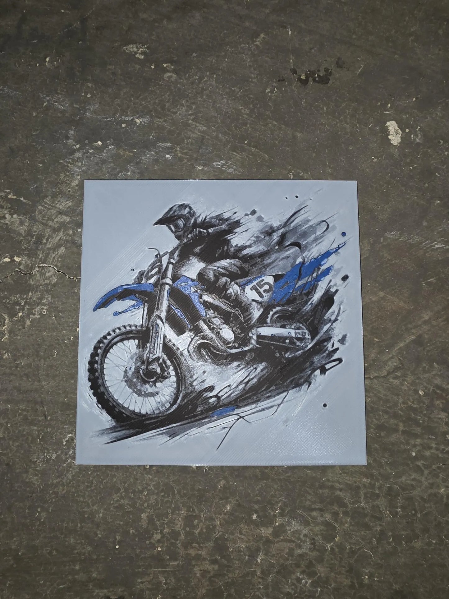 Yamaha 125cc Dirt bike 3D Printed Hueforge Fan Art