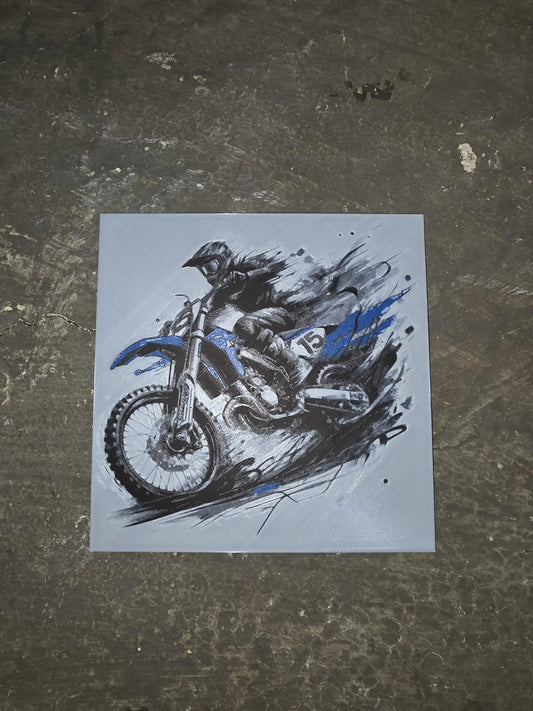 Yamaha 125cc Dirt bike 3D Printed Hueforge Fan Art