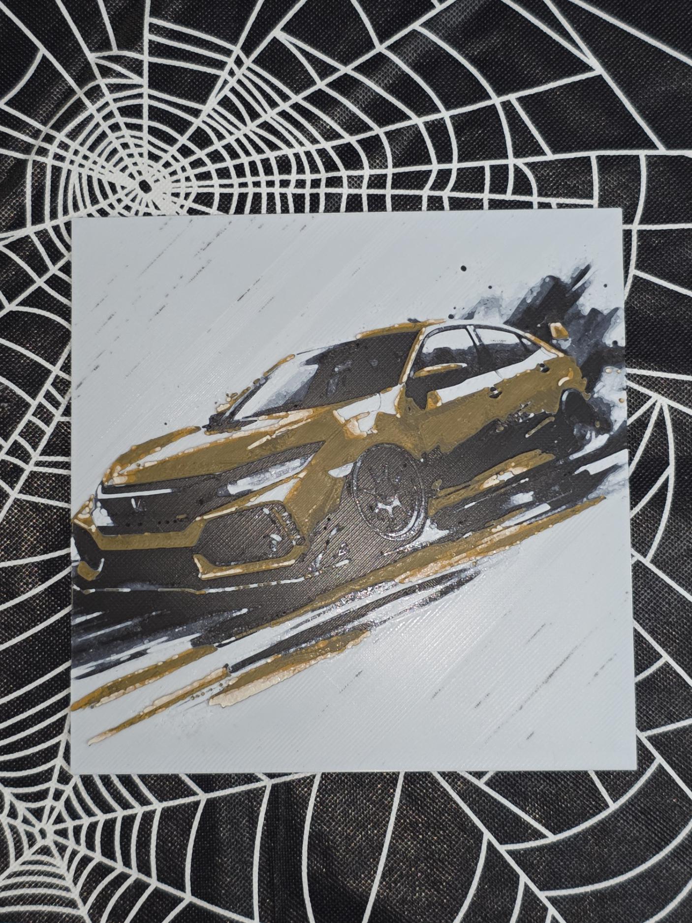 1990's Acura NSX 3D Printed Hueforge Fan Art