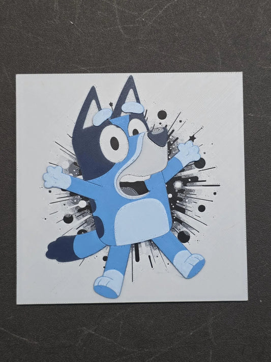 Bluey 3D Printed Hueforge Fan Art