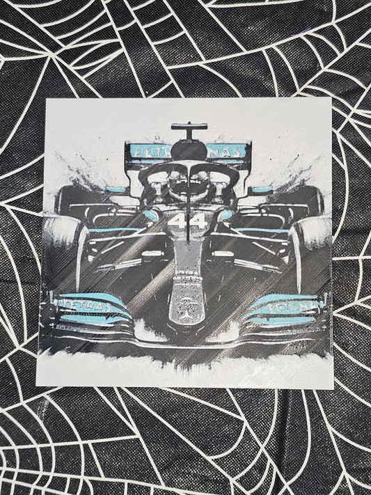 Mercedes F1, #44, Lewis Hamilton 3D Printed Hueforge Fan Art