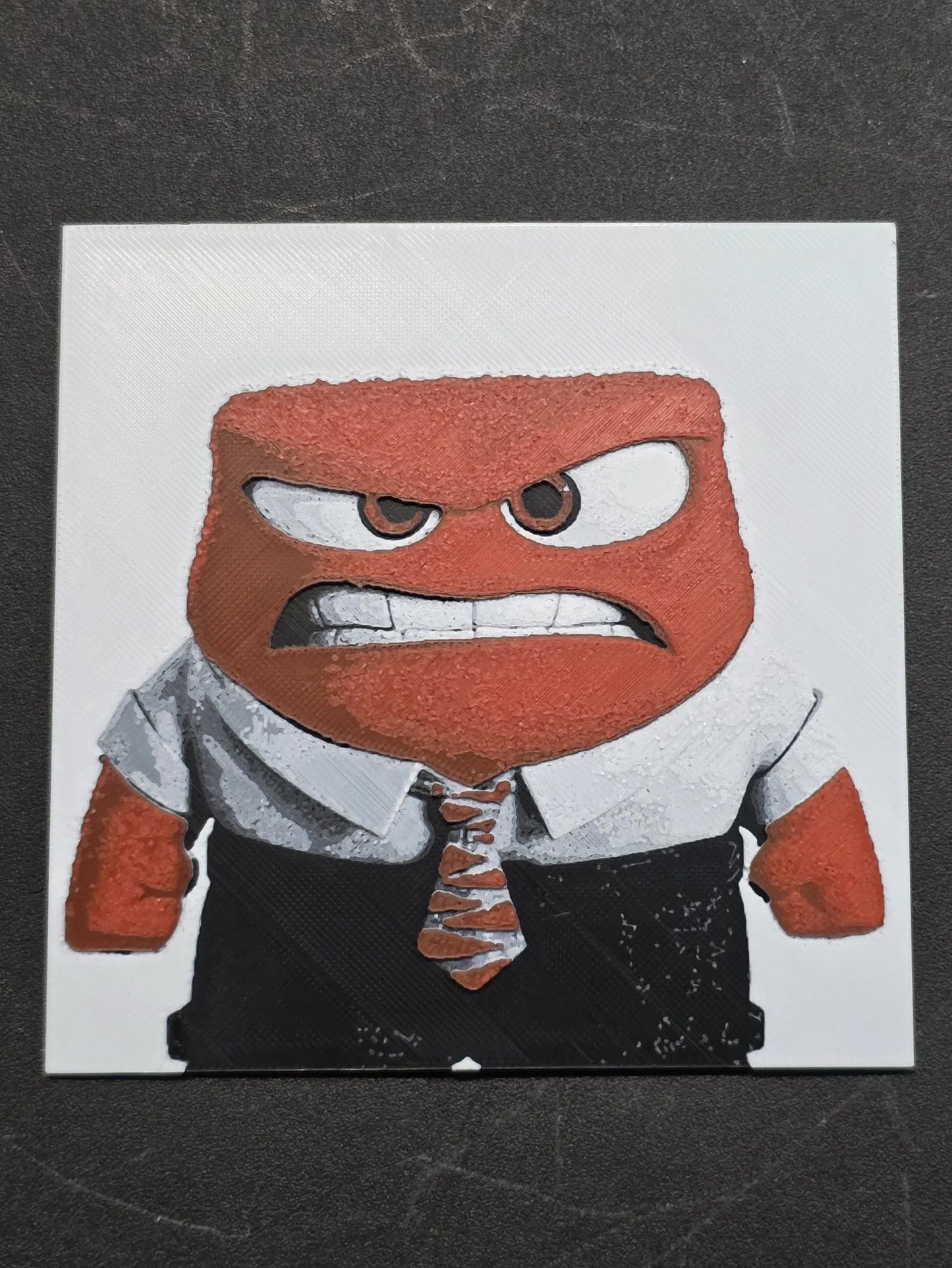 Anger, Inside Out 3D Printed Hueforge Fan Art