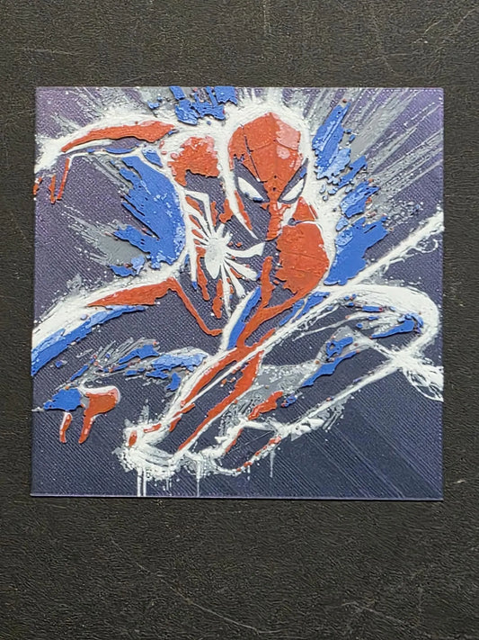 Spiderman Multicolor 3D Printed Hueforge Fan Art