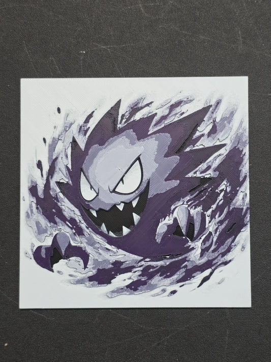 Haunter, Pokemon, Gotta Catch'em All 3D Printed Hueforge Fan Art