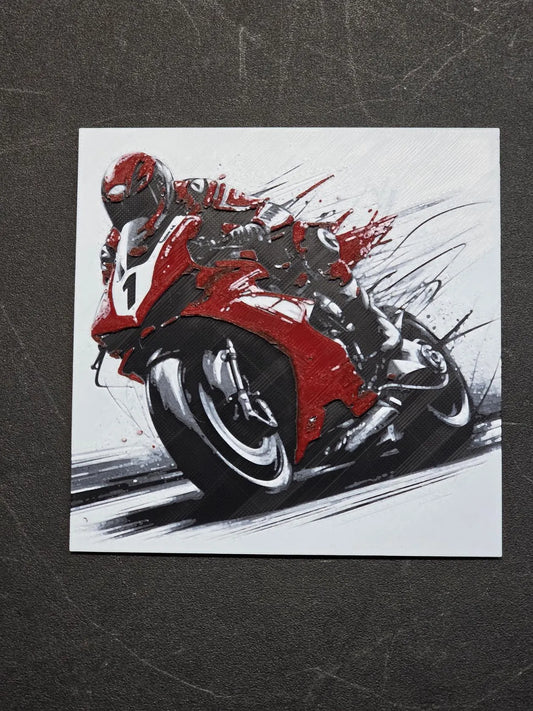 Ducati Panigale 3D Printed Hueforge Fan Art