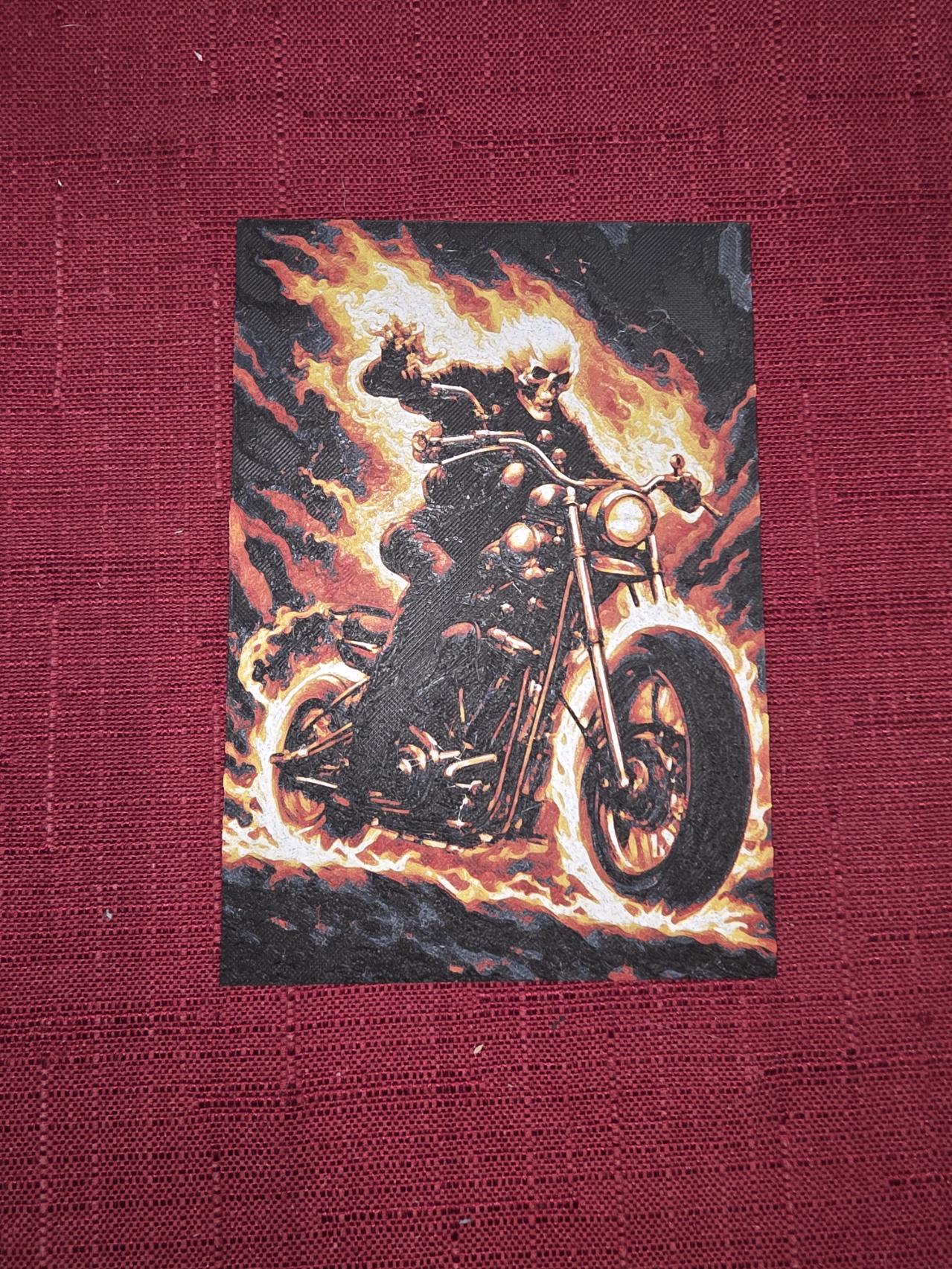 Ghost Rider Multicolor 3D Printed Hueforge Fan Art