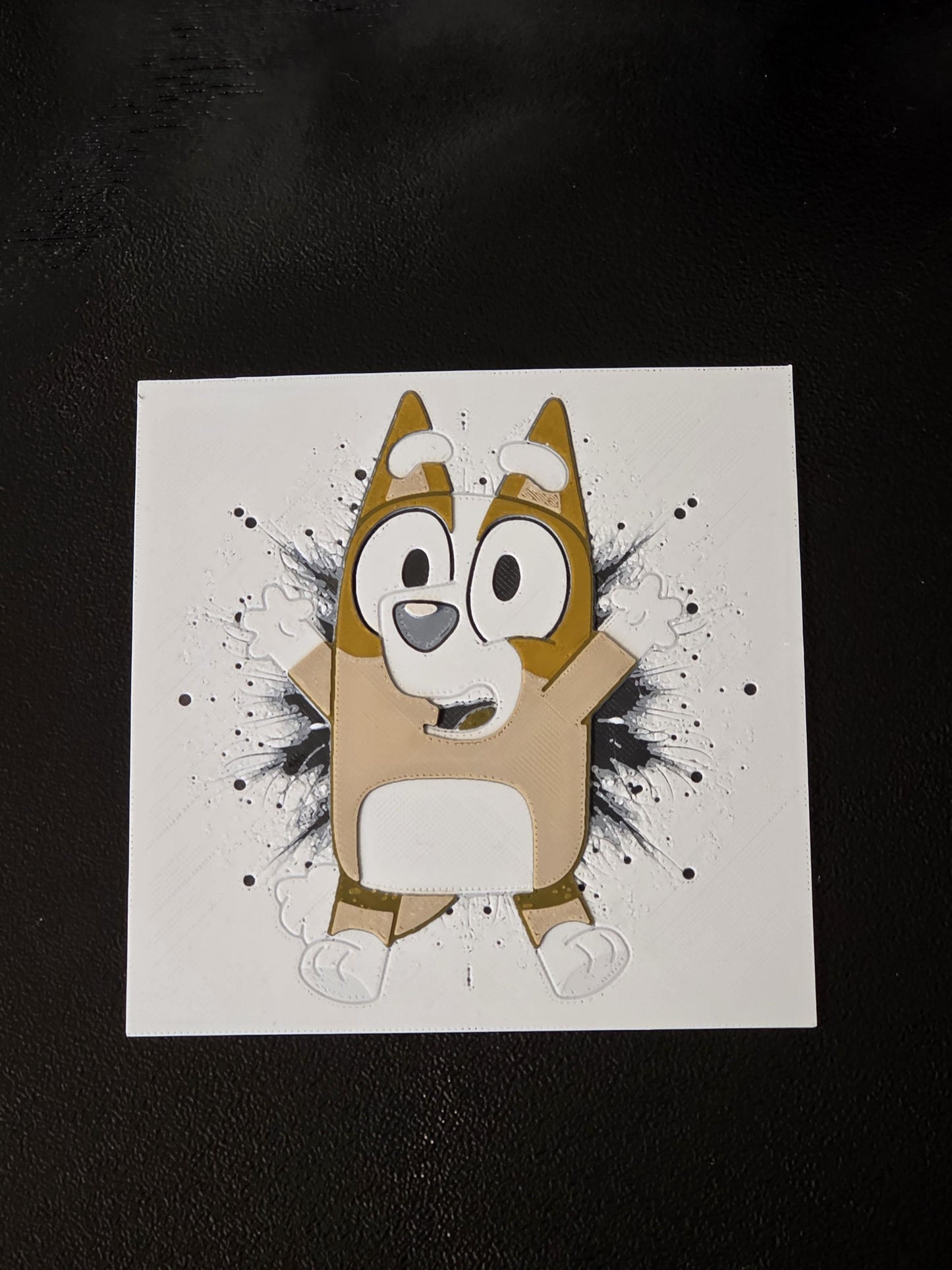 Bingo, Bluey 3D Printed Hueforge Fan Art