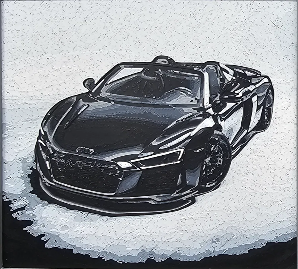 Audi R8 3.0 3D Printed Hueforge Fan Art