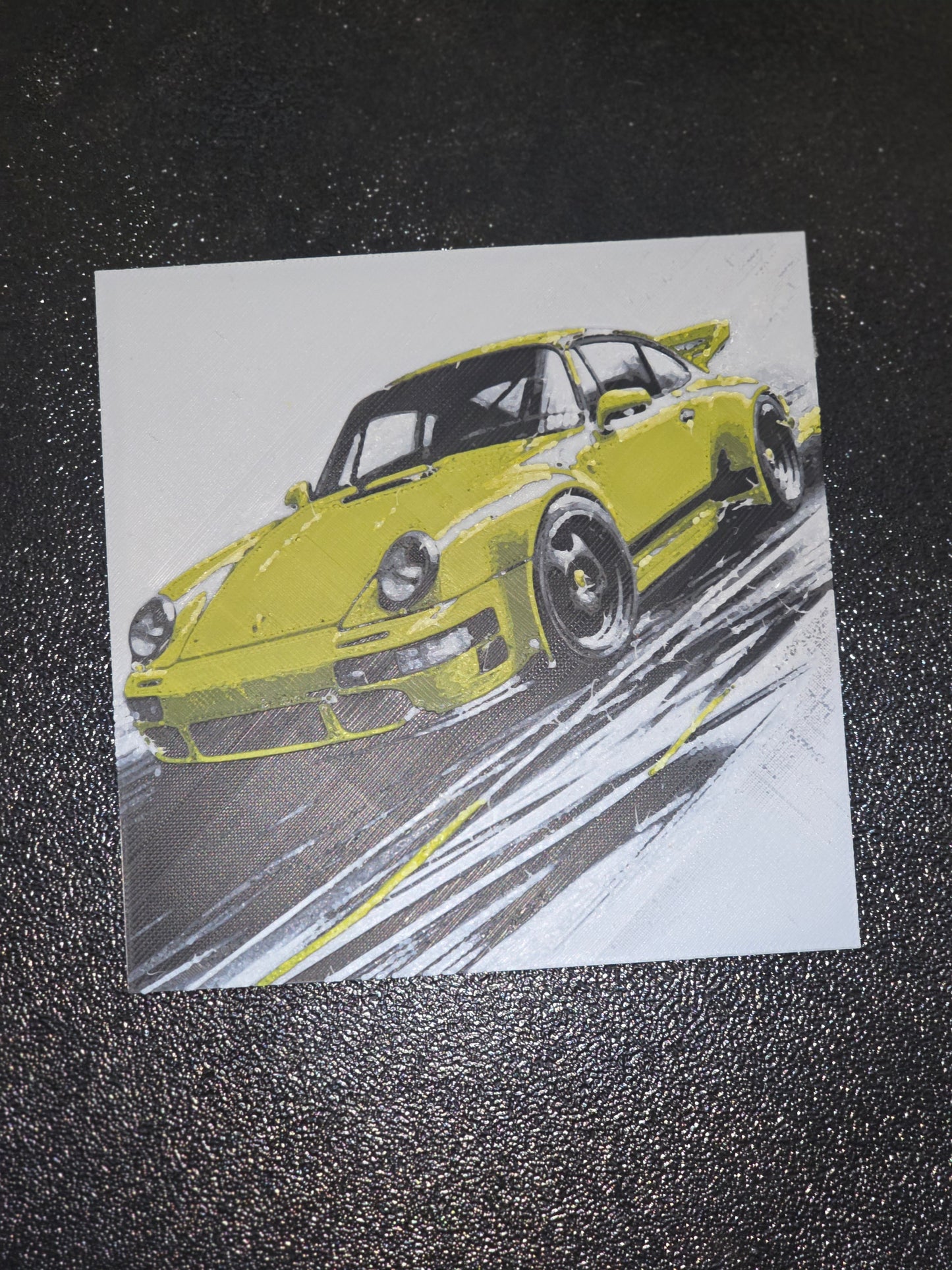 Porche 911 3D Printed Hueforge Fan Art