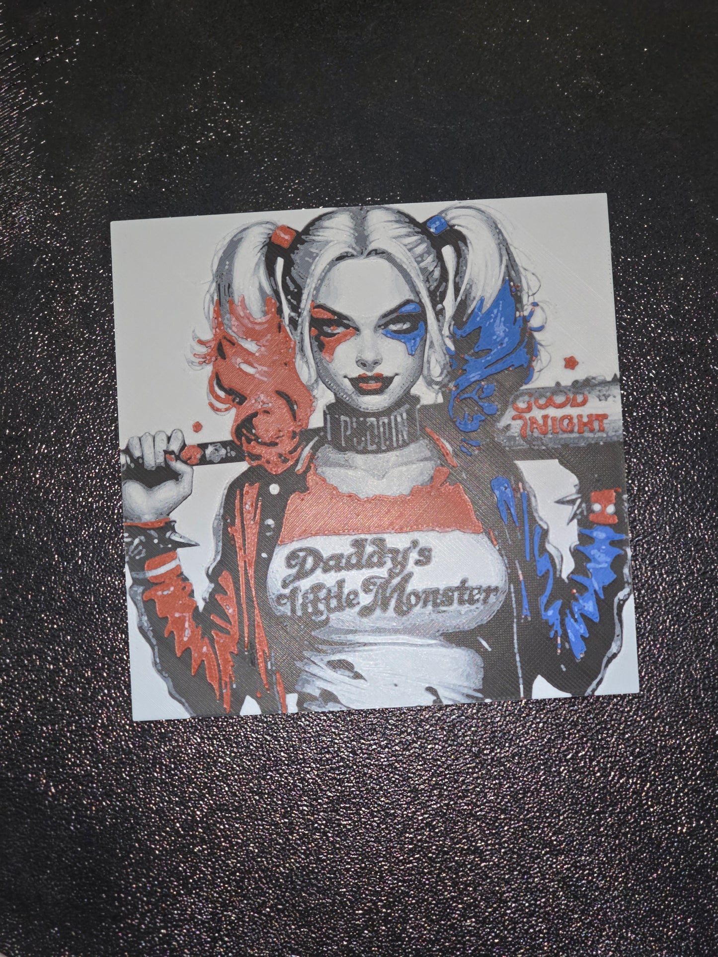 Harley Quinn 3D Printed Hueforge Fan Art