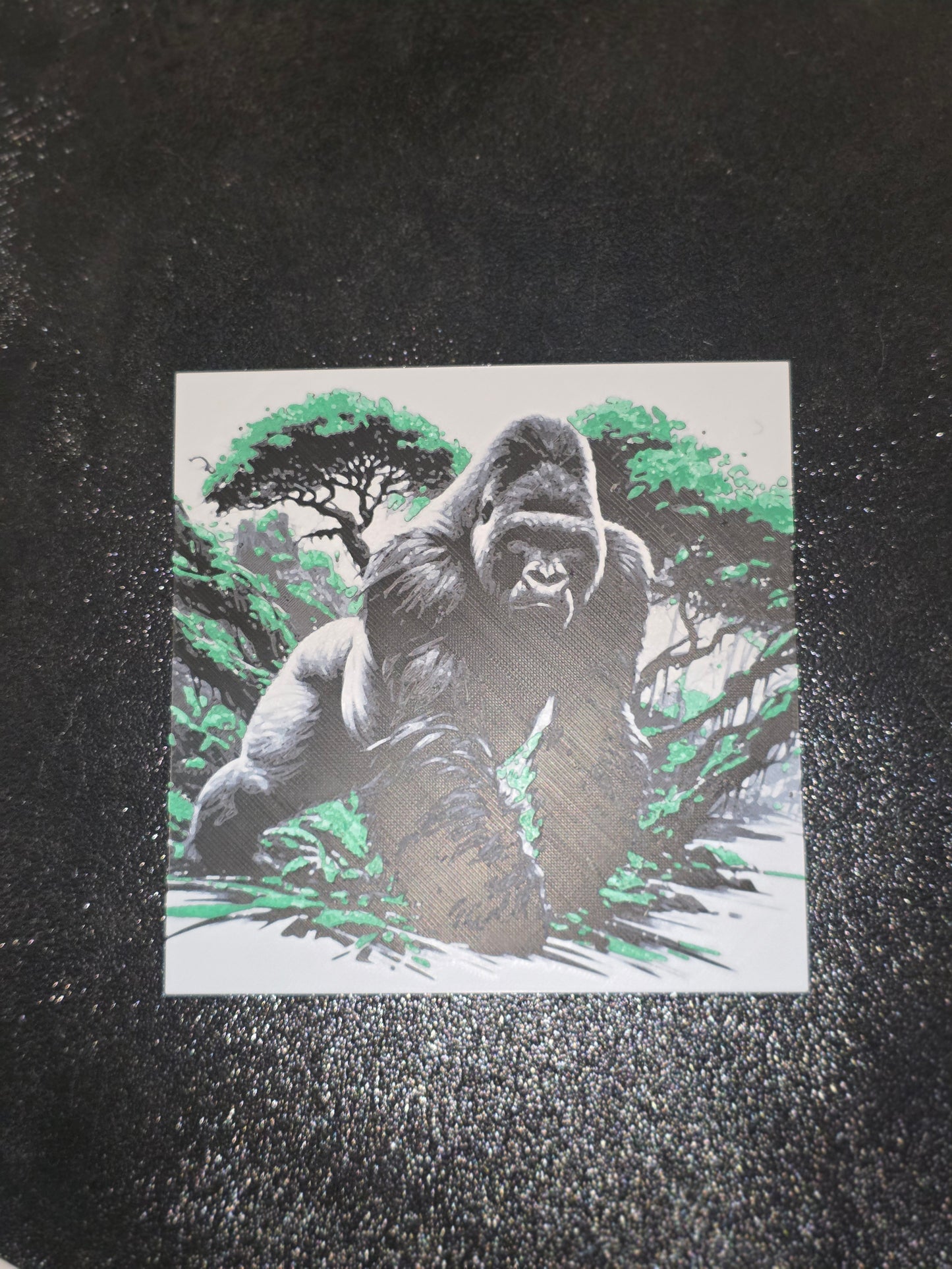 Gorilla 3D Printed Hueforge Fan Art