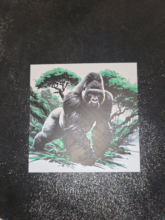 Gorilla 3D Printed Hueforge Fan Art