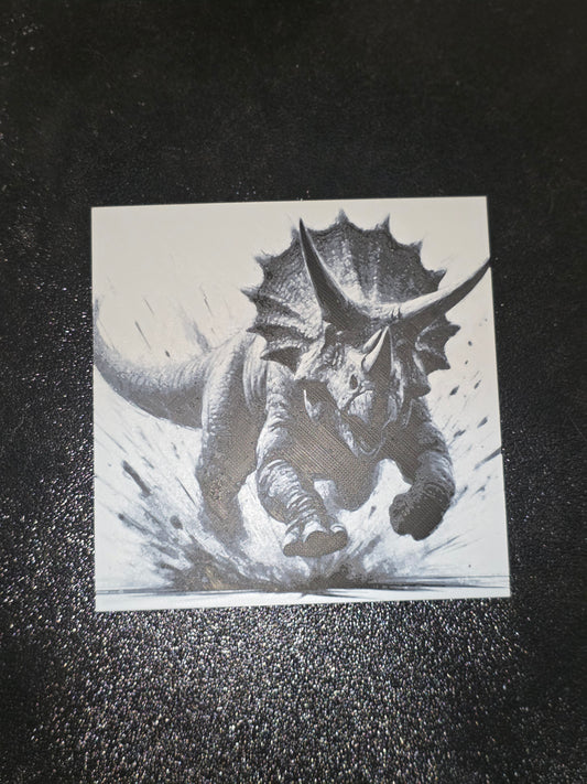 Triceratops 3D Printed Hueforge Fan Art