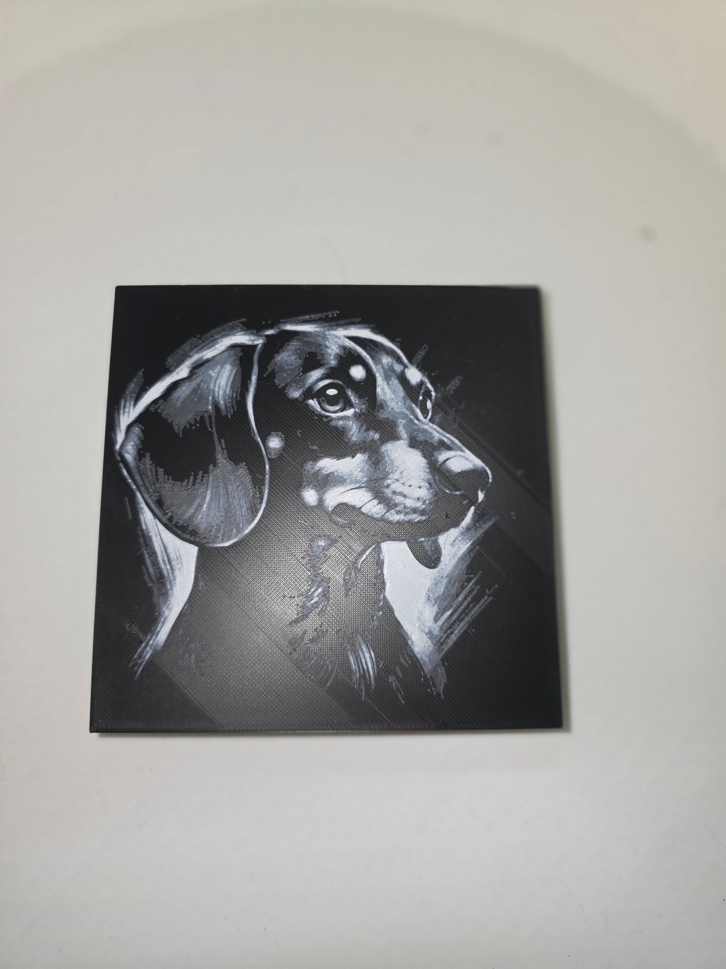 Dachshund, Weiner Dog 3D Printed Hueforge Fan Art