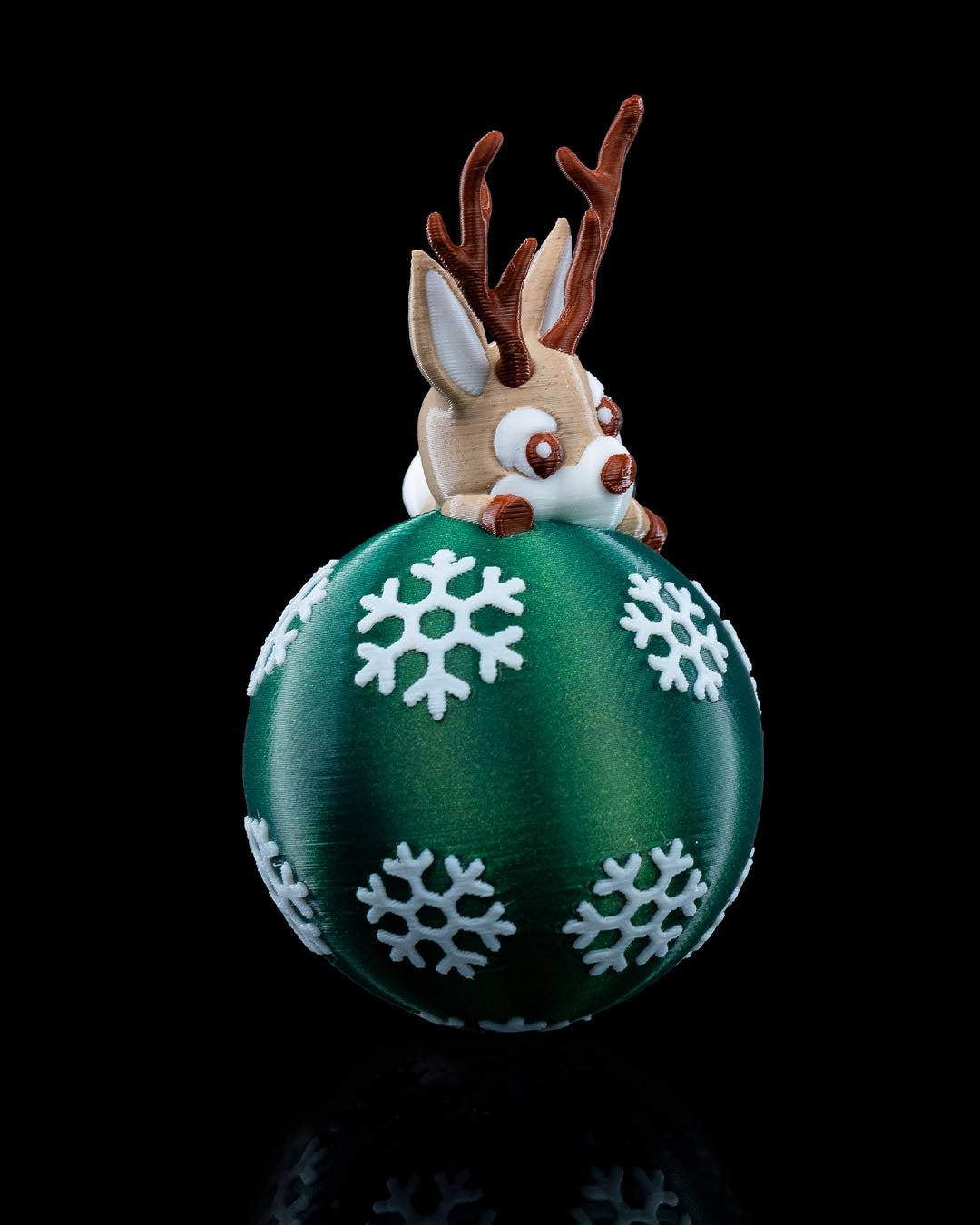 Reindeer Ball Ornament, Christmas Tree Ornament