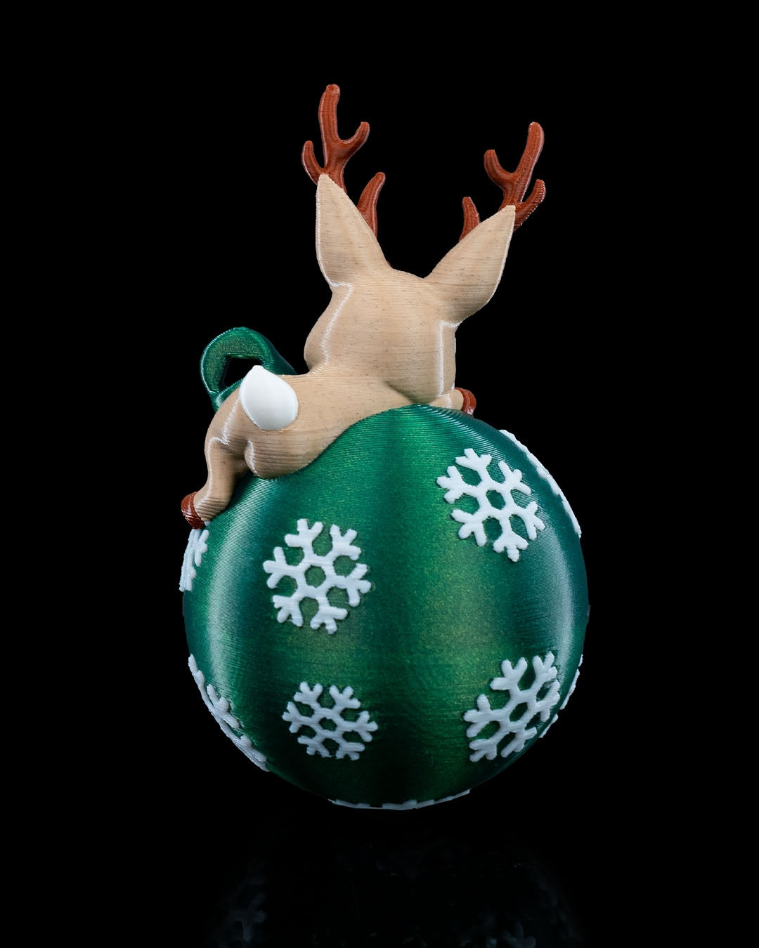 Reindeer Ball Ornament, Christmas Tree Ornament