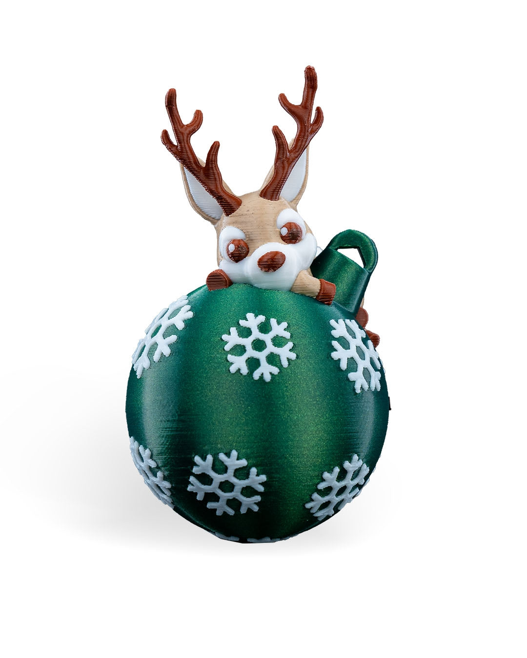 Reindeer Ball Ornament, Christmas Tree Ornament