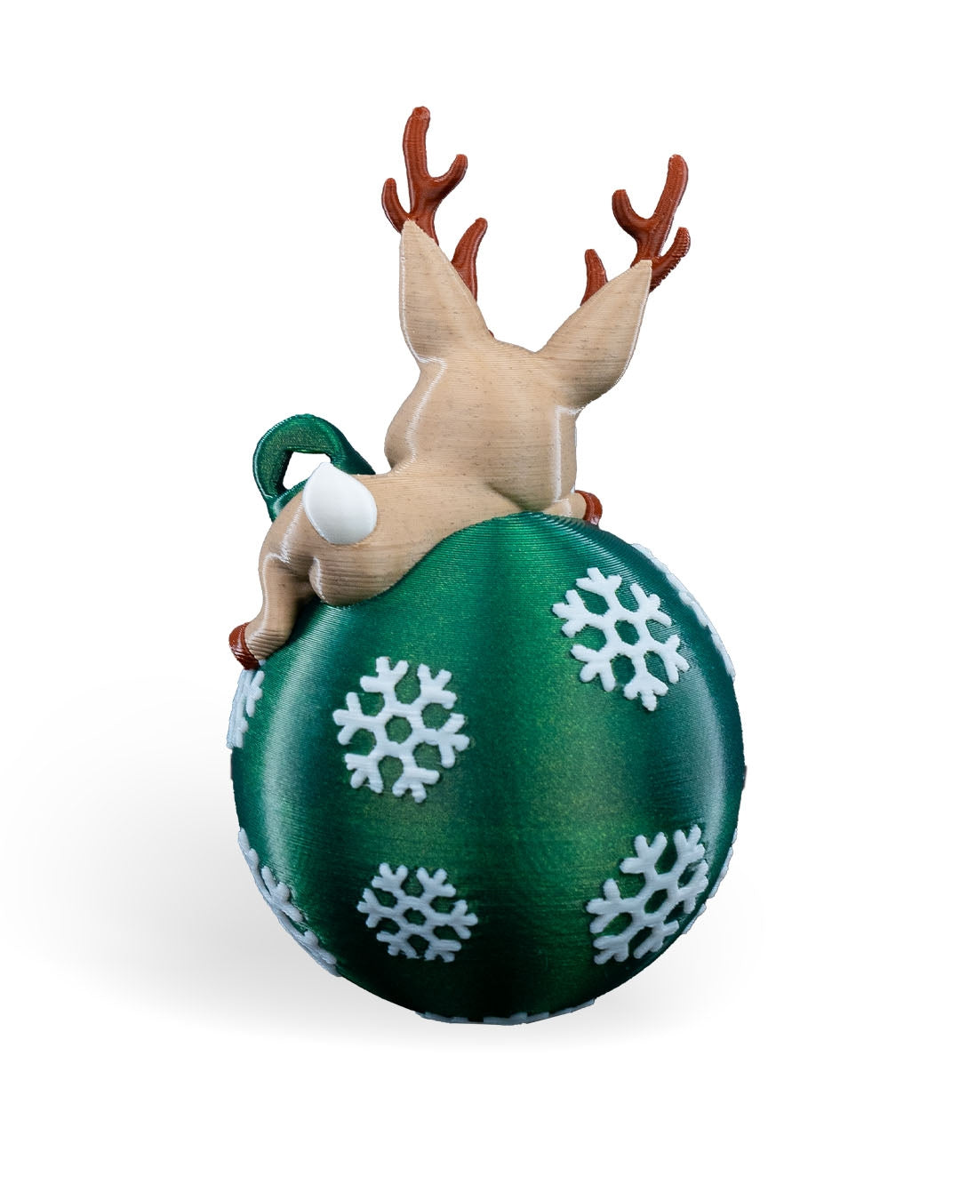 Reindeer Ball Ornament, Christmas Tree Ornament
