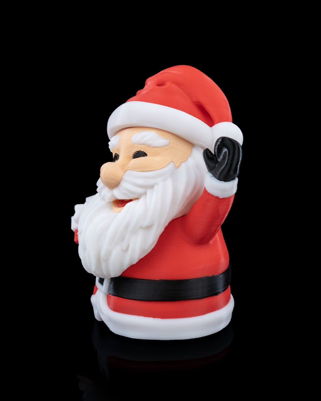 Santa Holding Present, Christmas Tree Ornament