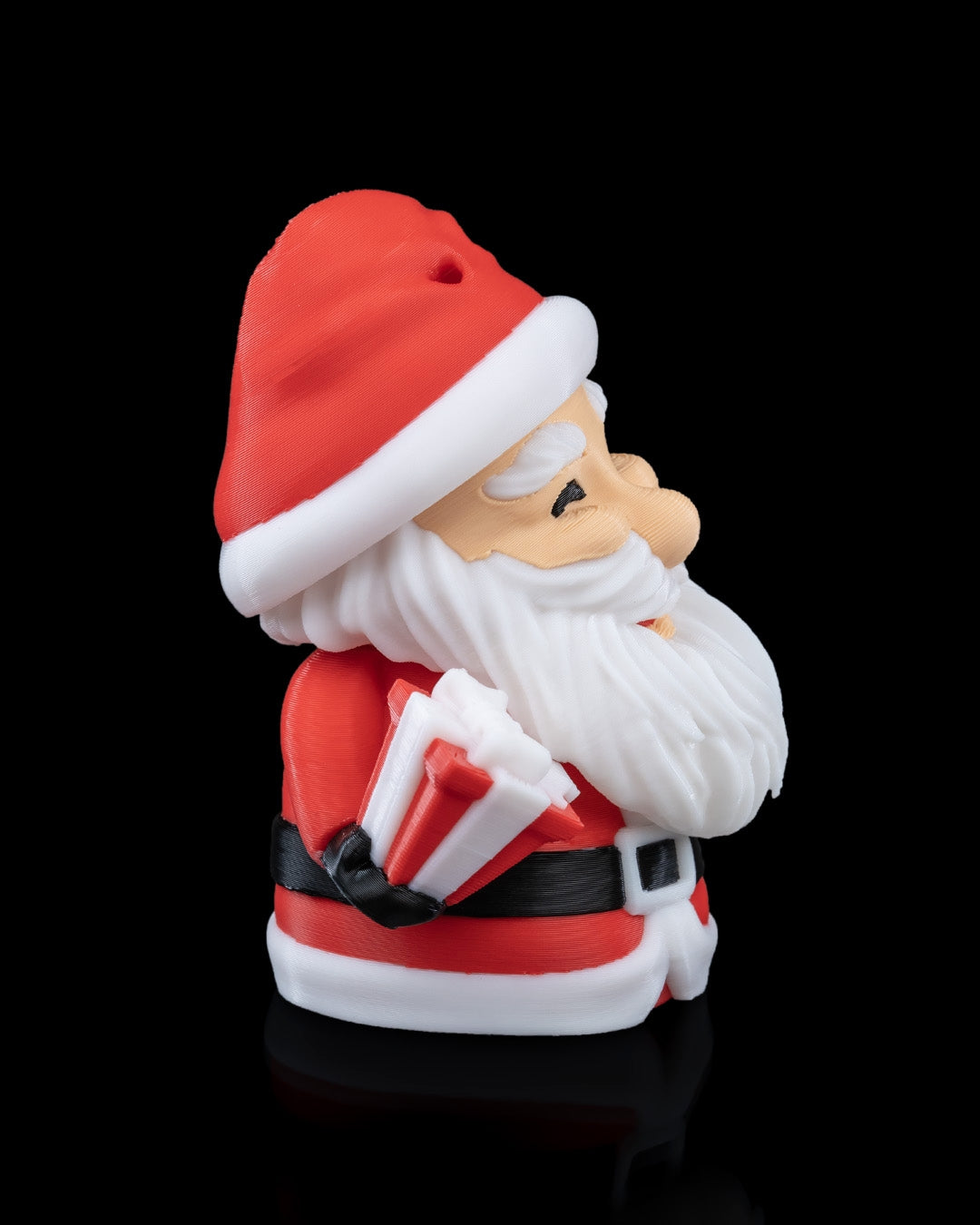Santa Holding Present, Christmas Tree Ornament