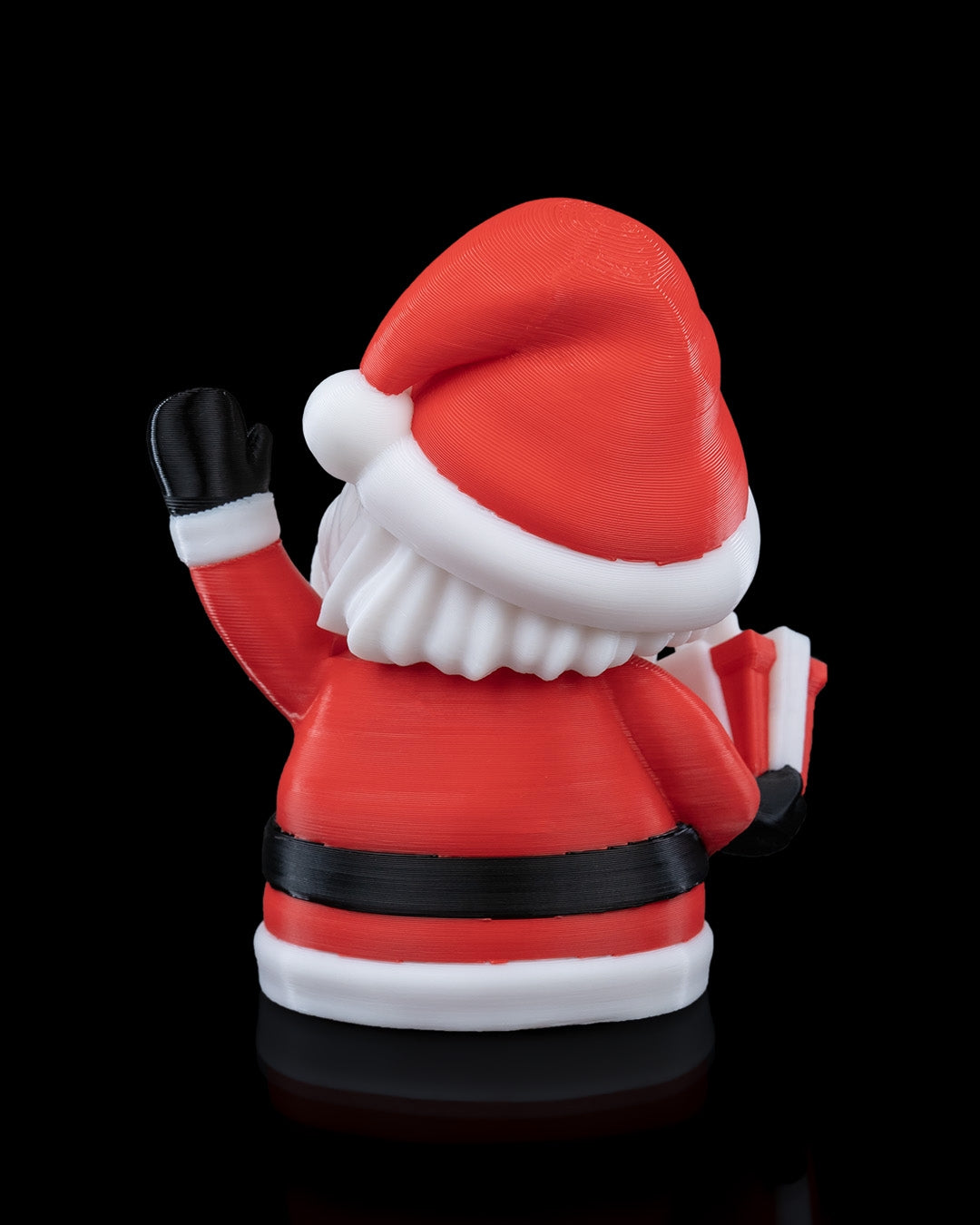Santa Holding Present, Christmas Tree Ornament