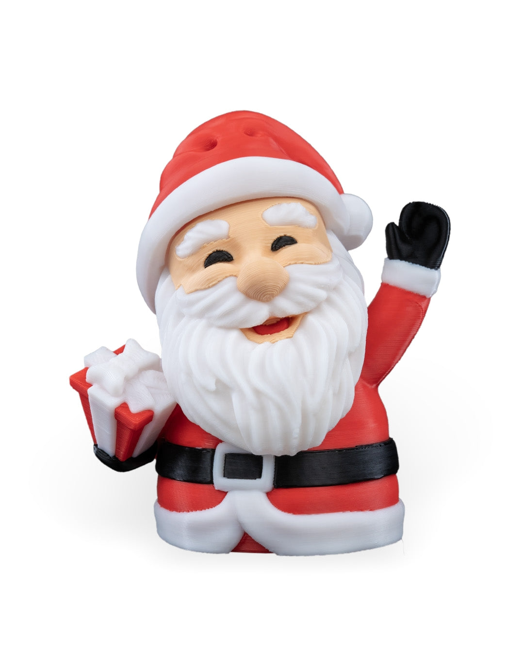 Santa Holding Present, Christmas Tree Ornament