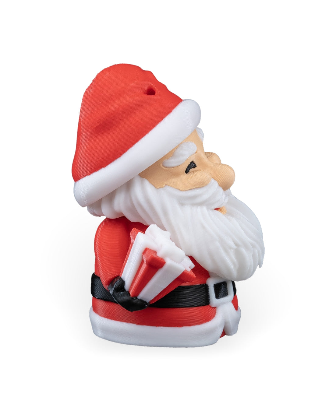 Santa Holding Present, Christmas Tree Ornament