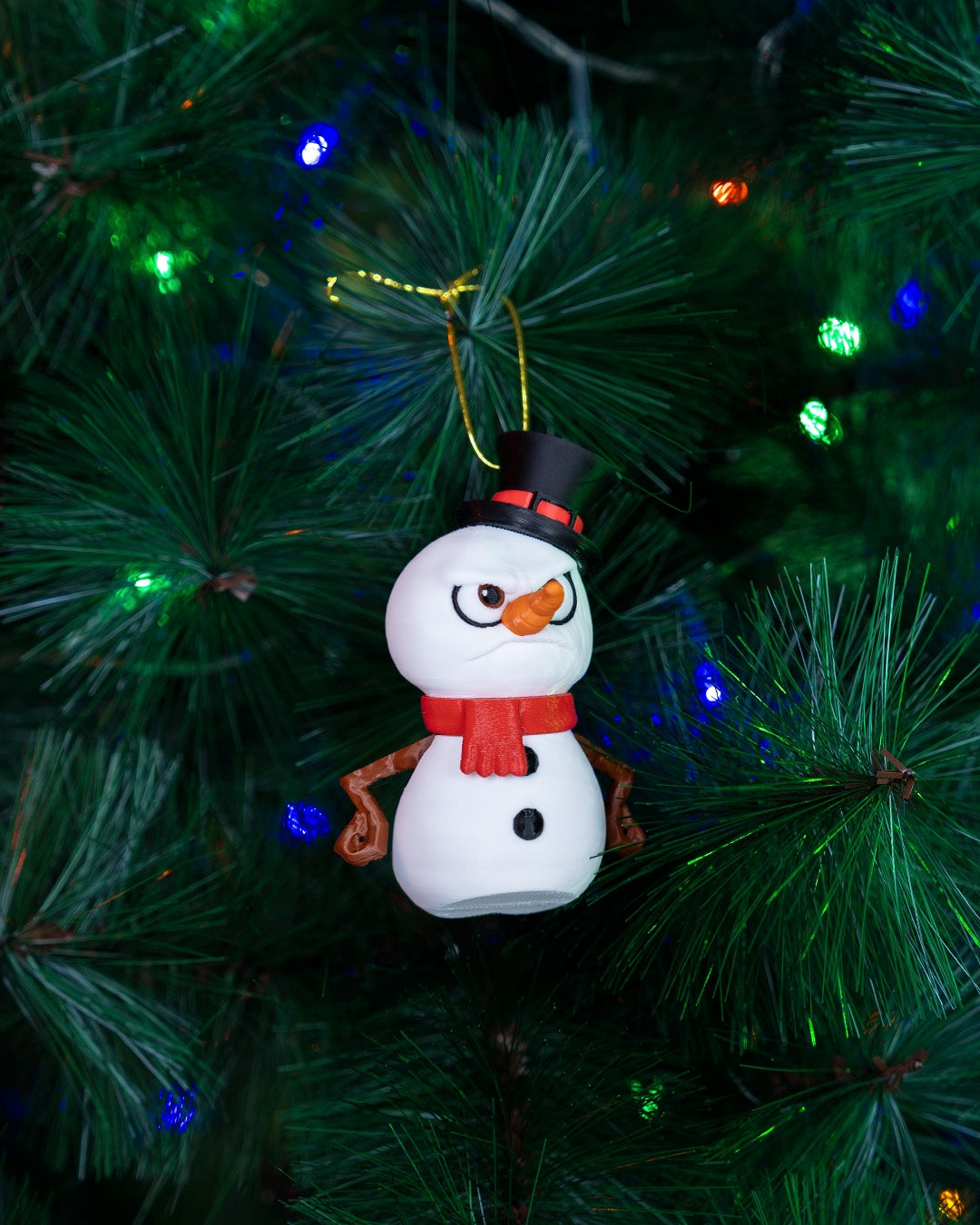 Angry Frosty the Snowman, Christmas Tree Ornament