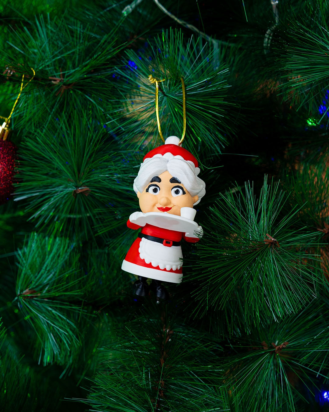 Mrs. Claus Holding Fresh Cookies, Christmas Tree Ornament