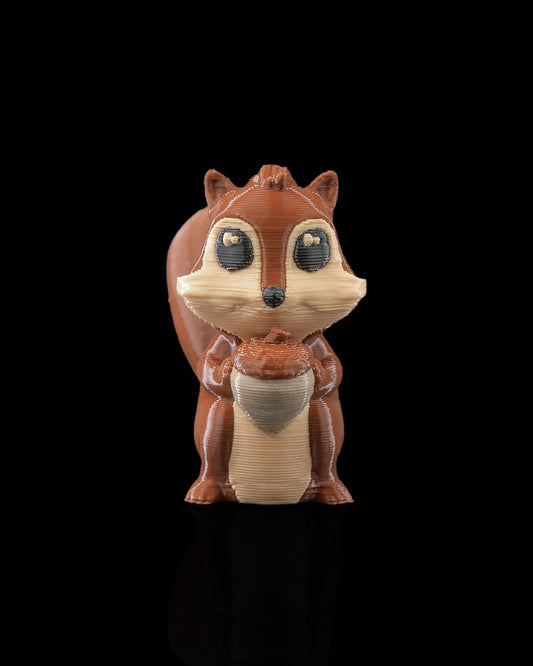 Mini Flexible Squirrel Figure Holding Nut