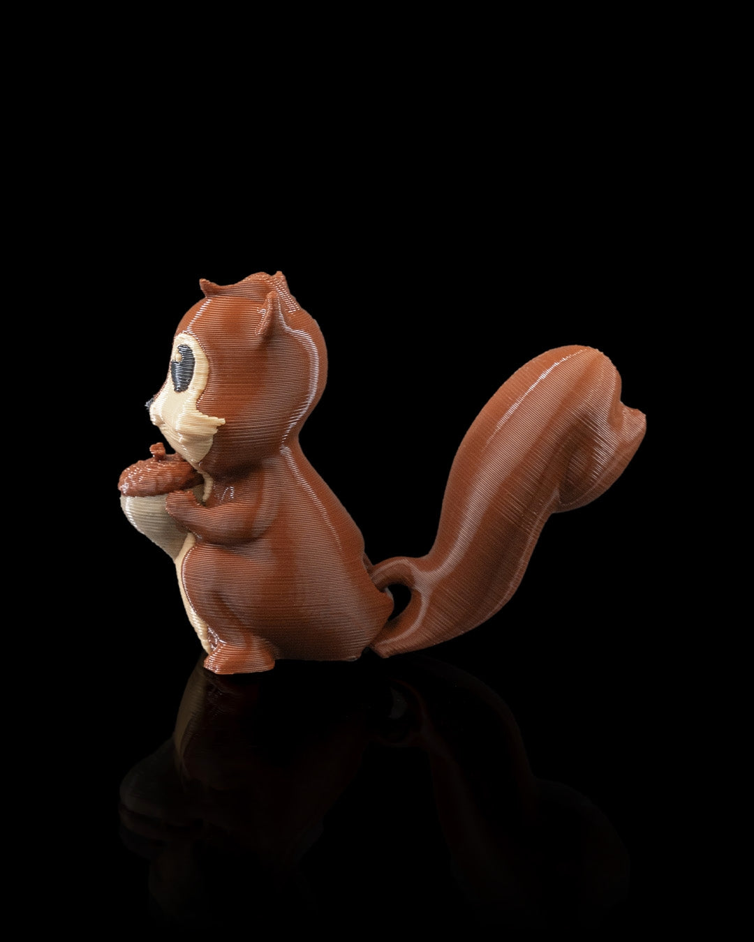Mini Flexible Squirrel Figure Holding Nut